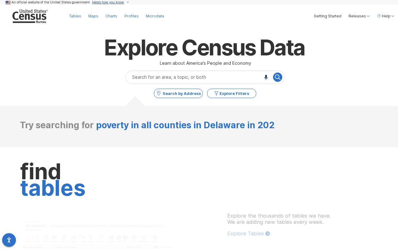 United States Census data table search for Susanville and Lassen County