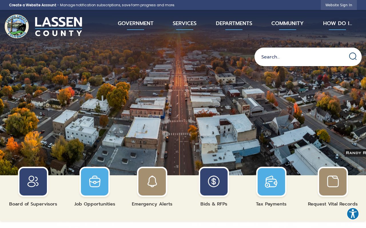 Official Lassen County government website
